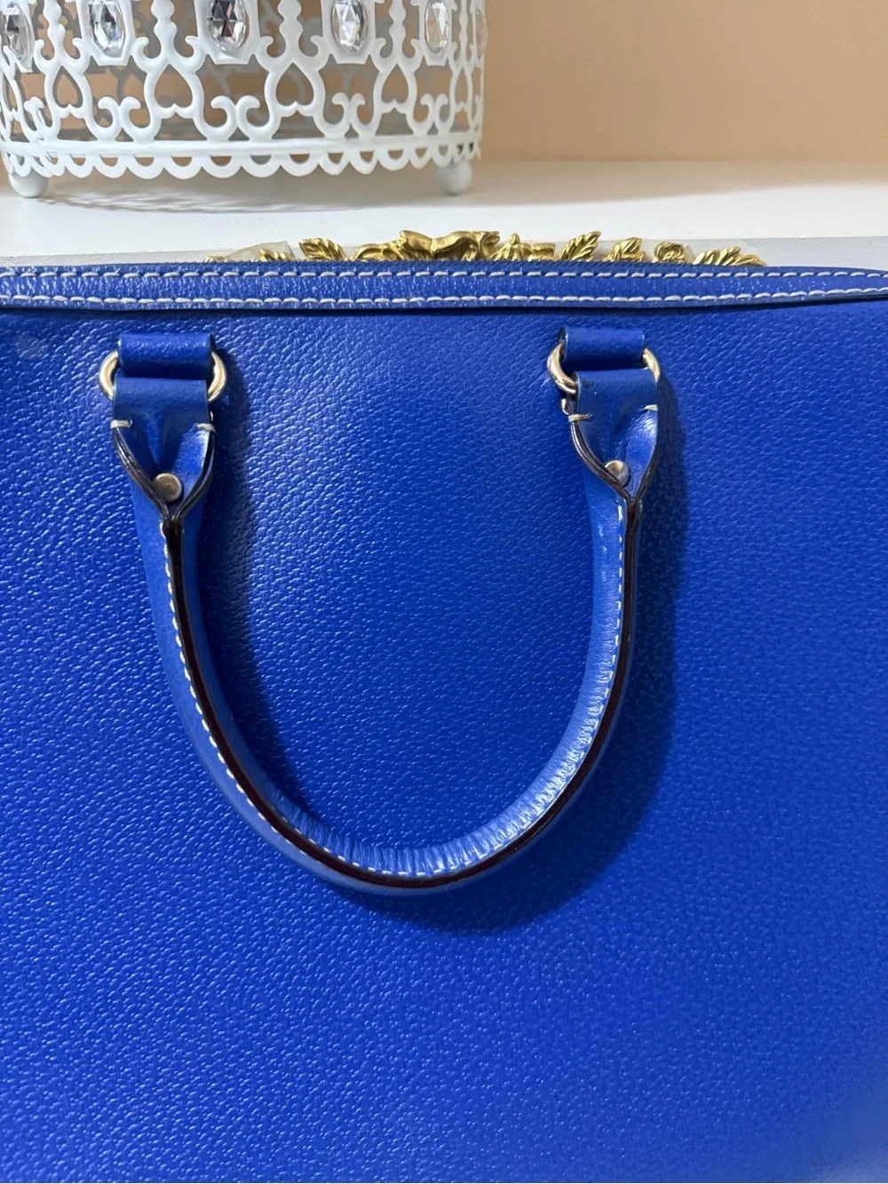 Kate Spade New York Blue Leather Satchel Crossbody